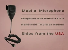 Mobile Speaker Microphone for HMN3413A Motorola Radios GM300 G1388 GM3688, 8-PIN