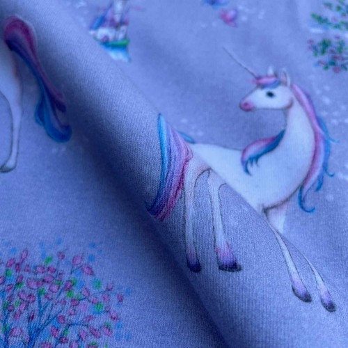 Mystic Unicorn Fantasy Cotton Elastane Spandex Stretch Jersey Dress Craft Fabric - Picture 10 of 16