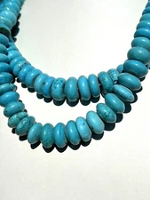 Magnesite Medium Sky Blue Turquoise Graduated Rondels, 10-18mm, 16" String