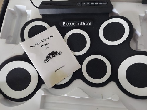 Electronic Portable Drum Set 7 Pads Drum Kit G3002 W/Manual - Picture 10 of 10