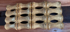 GOLD BUCKLE SET BAMBOO STYLE 1.5"- DOUGLES PAQUETTE EXCELLENT CONDITION- UNISEX