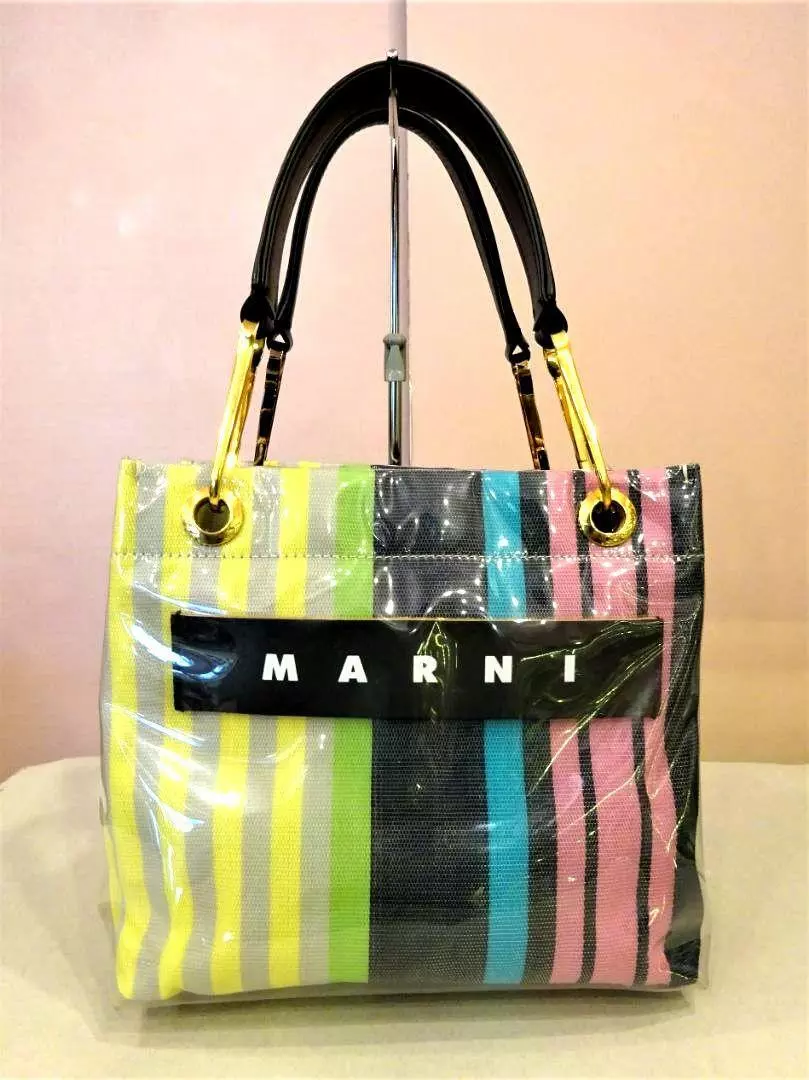 Marni GLOSSY GRIP stripe bag 9.4 inches 54 | eBay