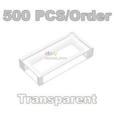 Piastrelle Piatte 1x2 Finitura Piastra Modulare Liscia Liscia Bulk Trasparente Pezzo Trasparente