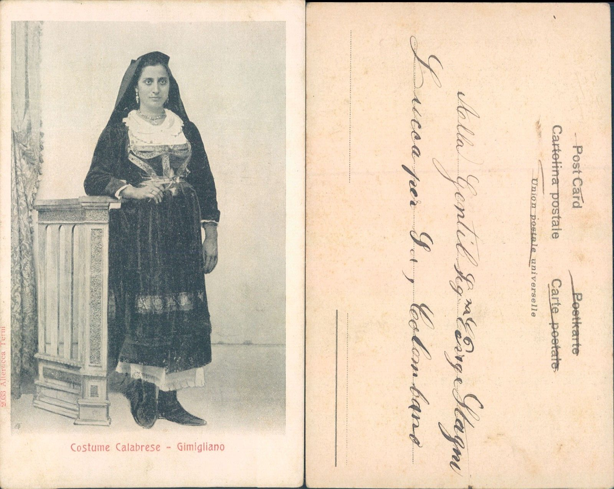 Gimigliano Early 900, Costume Calabrese, Image Very BELLA