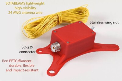 100 W End Fed Half Wave Antenna with an integrated winder FULLY ASSEMBLED SO-239