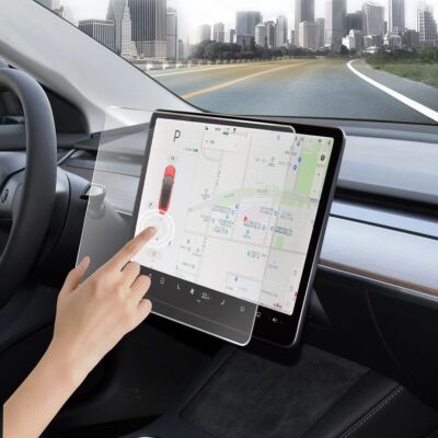 Für Tesla Model 3 15 Zoll Navigation 1x PET LCD Display Schutz Screen Folie dünn