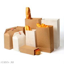 25 Kraft / White Paper Lolly Candy Bags Wedding Party Food Packaging Gift Bag 