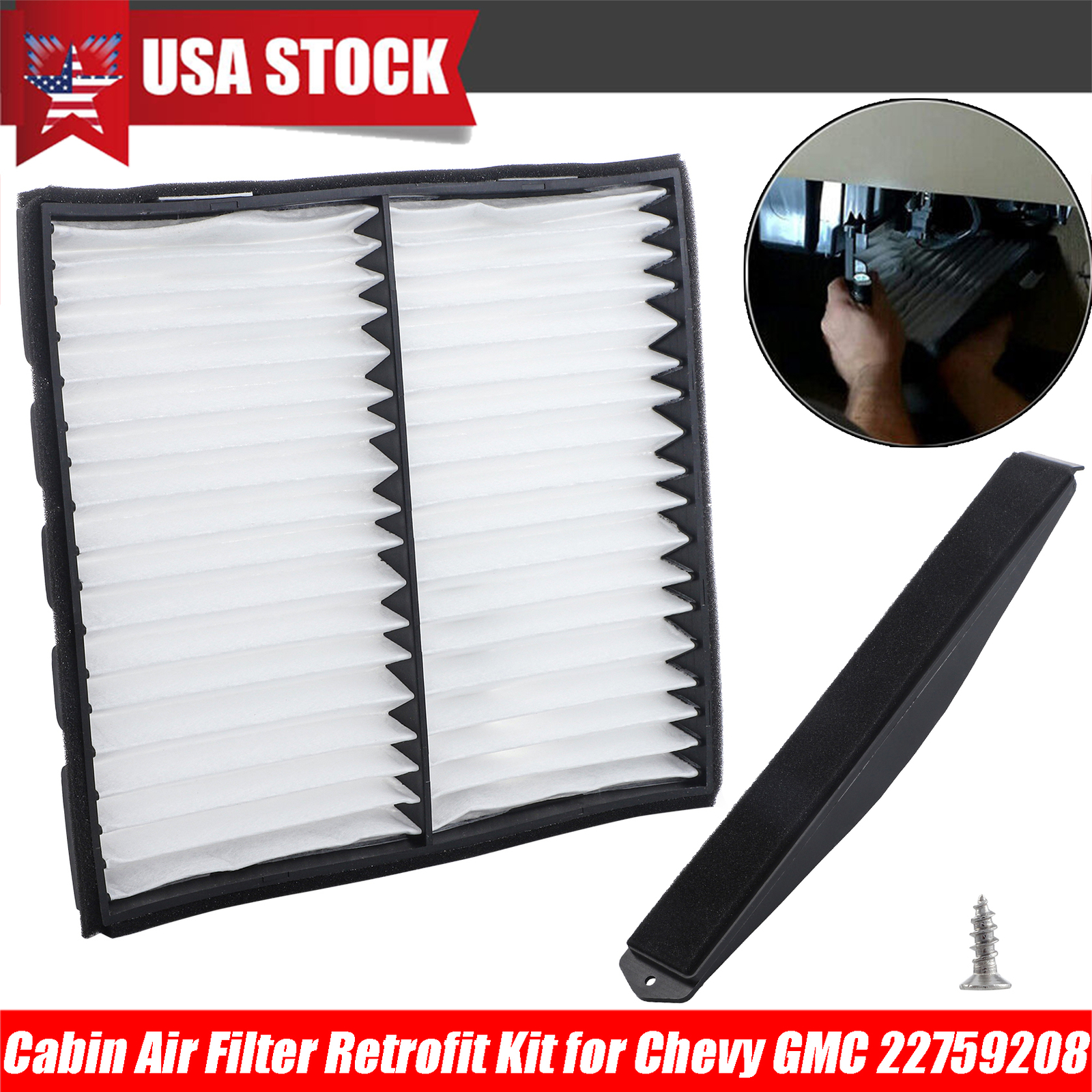 22759208 Cabin Air Filter Retrofit Kit for Chevy Silverado GMC Yukon