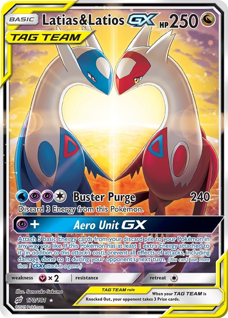 ポケモンカード英語版Latias & Latios GX UR 170/181 Latias & Latios GX (Alternate Full Art) 170/181 Sm-Team Up