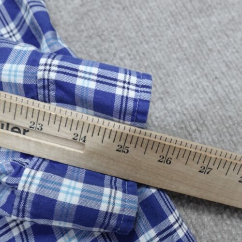 J. Press Mens Oxford Shirt Medium Blue Button Down Oxford OCBD Plaid - Picture 8 of 8