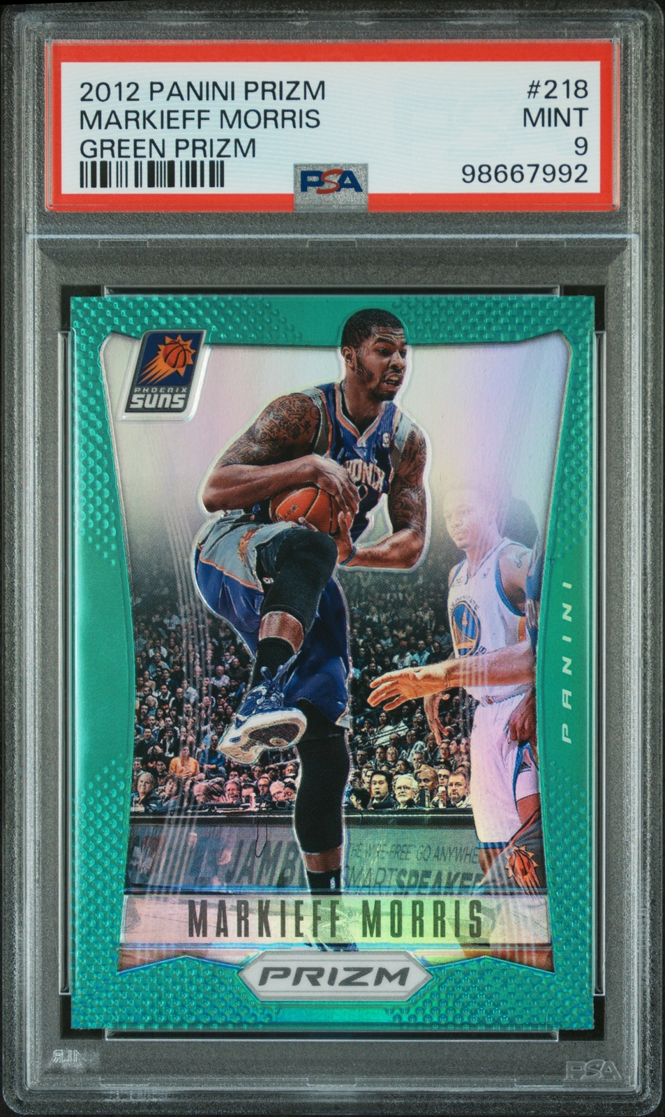 2012 Panini Prizm #218 Markieff Morris Green Prizms Rookie Card RC PSA 9 Mint