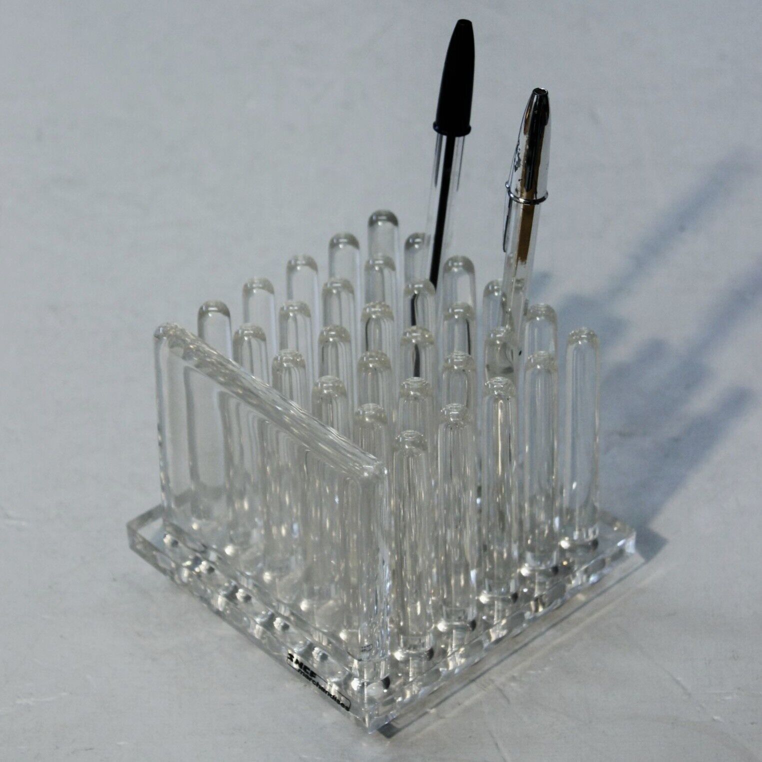 Guzzini vintage acrylic pen holder desk organizer 1970s Sncf