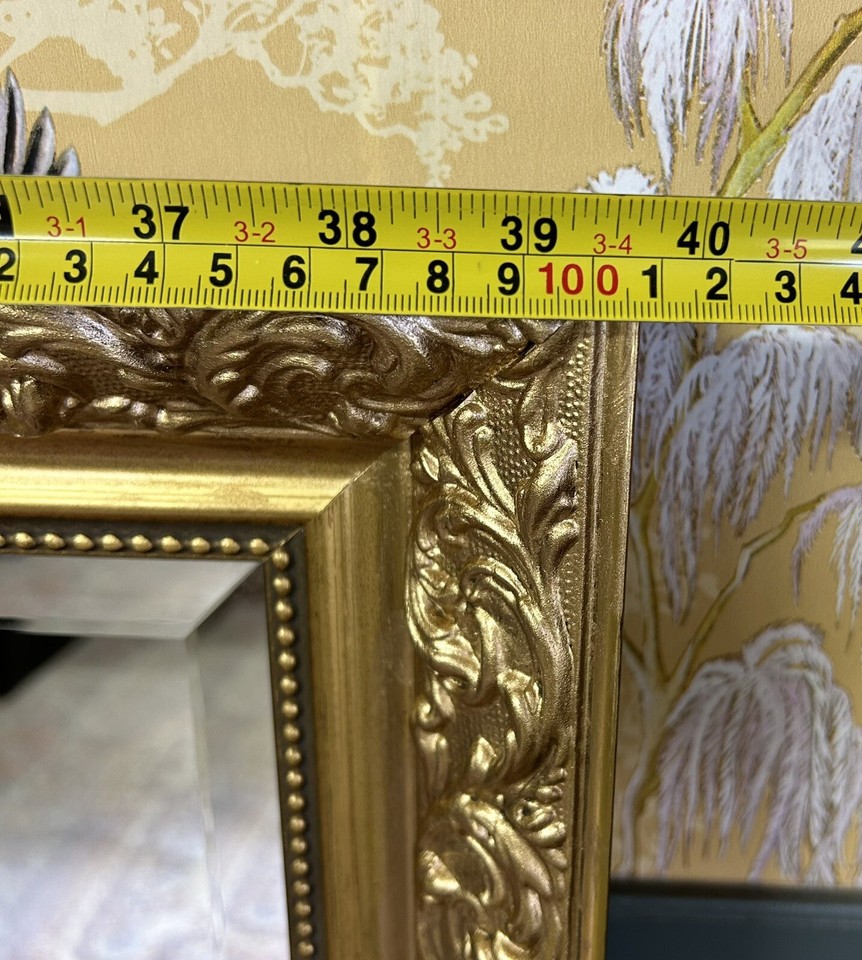 Large Vintage Gold Framed Mirror eBay
