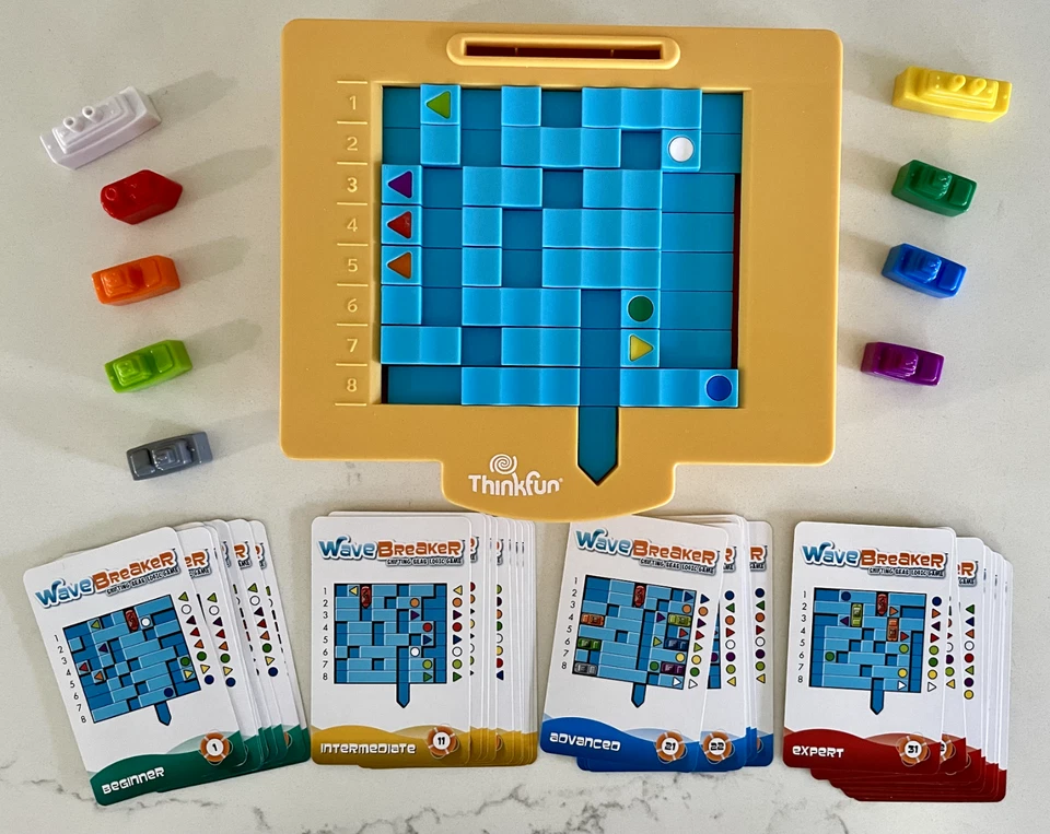 Think Fun Wave Breaker Shifting Seas Logic Game Gently Used Complete Missing Box - Image 2 of 4