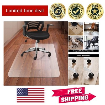 Eco-Friendly 36'' x 48'' Office Chair Mat - Thick Surface for Hardwood Floors