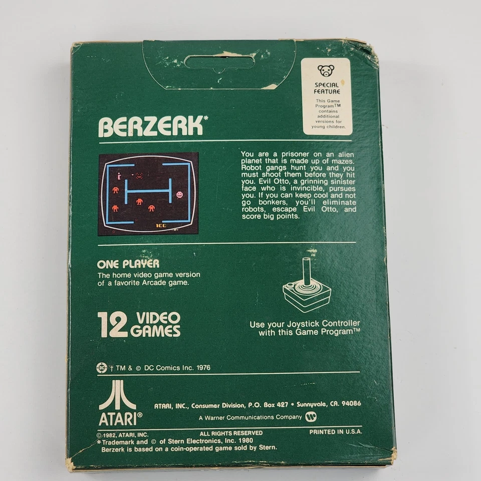 NEW Atari 2600 Berzerk 1982 CX2650 w/ 1st DC Comic Book Vintage Video Game - Image 2 of 4