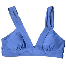 Cupshe NWT XS Blue Bikini Top Chasing Sun V Neck