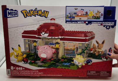 Mega Construx Pokemon Center Forest 648 Pc Building Set - Sealed / Incomplete