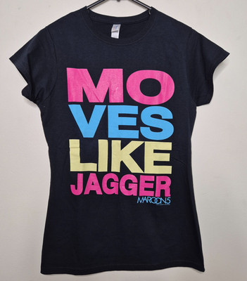 Maroon 5 Moves Like Jagger T-Shirt Tee Ladies Size M American Pop Rock Band