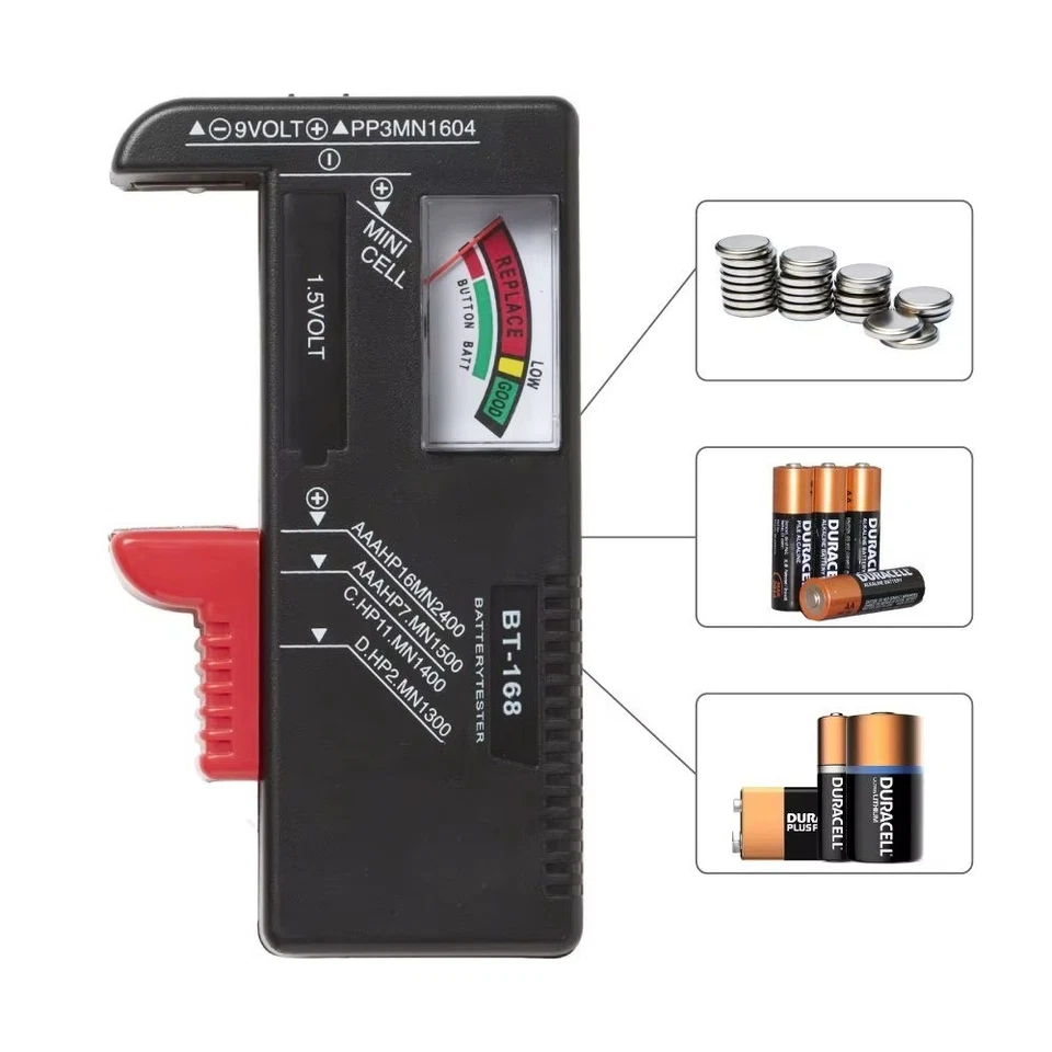Handheld Universal Analogue Battery Tester Tool 1.5V AA AAA C D 9V Button Cell U - Image 2 of 4