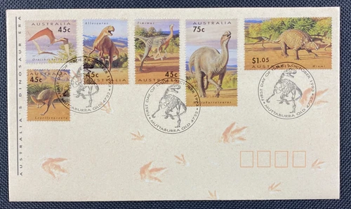 1993 Australia's Dinosaur Era FDC First Day Cover Muttaburra Pictorial Postmark