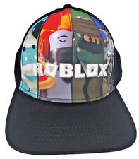 Roblox Colorful Kids Snapback Hat Cap Black Embroidered