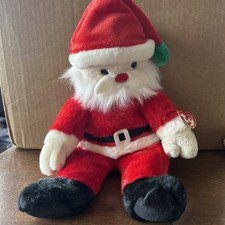 SANTA Beanie Buddy TY 2000 Holiday Plush 16" with tag NEW