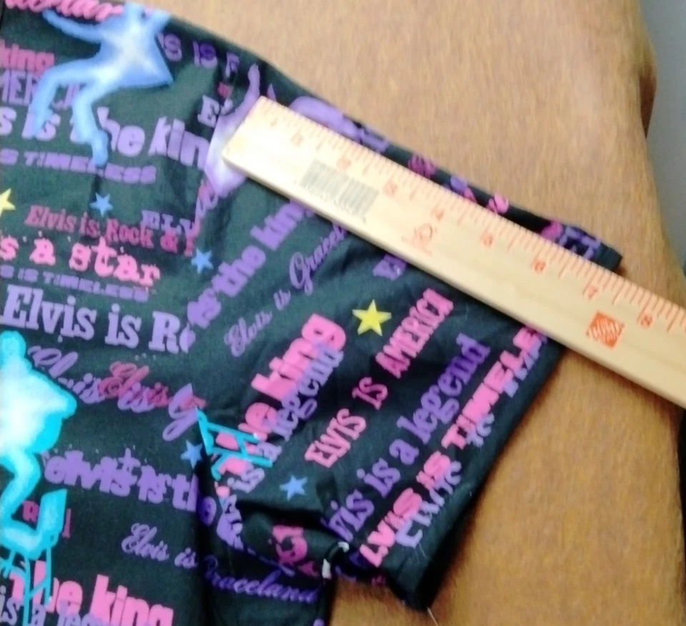 Cherokee Elvis Presley Women’s Scrub Top Size L Cotton Multi-Color – New Tag - Image 4 of 4