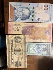 WORLD PAPER MONEY MIXED LOT OF Four DIFFERENT BANKNOTES CURRENCY FOREIGN CIR