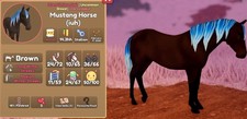 Winter streak Uncommon Brown Stallion iuh Island Unique Hair Virtual Game Asset