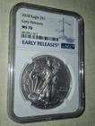 2018 AMERICAN SILVER EAGLE MS-70 NGC GRADE FIRST RELEASE ONE TROY OUNCE DOLLAR
