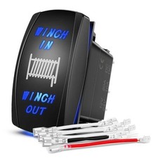 90005B Momentary Laser Rocker Switch 7Pin Winch in Winch WINCH 7PIN Blue