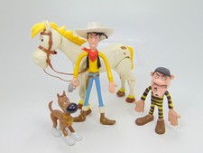4 figurine lucky luke joe dalton jolly jumper rantanplan vintage 80 ceji vintage