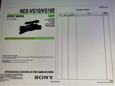 Sony Nex-vg10  Service  Manual Digital