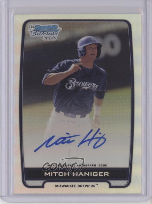 2012 Bowman Draft Chrome Picks Refractor Mitch Haniger #BCA-MH Auto 00em
