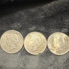 Peace Dollar $1 Silver Coin Lot 1922 1923 1925 Circulated Business Strike