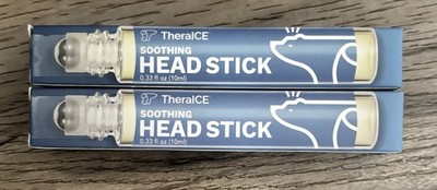TheraICE Soothing Head Stick Essential Oil Roll On Aromatherapy .33oz 2Pk