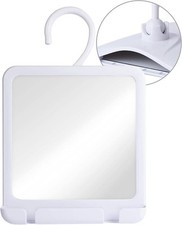 Double anti-fog shower mirror for shaving, shatterproof and fog-free design