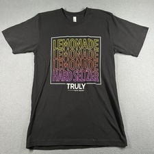 Truly Hard Seltzer Shirt Womens Small Black Lemonade Short Sleeve Graphic Tee