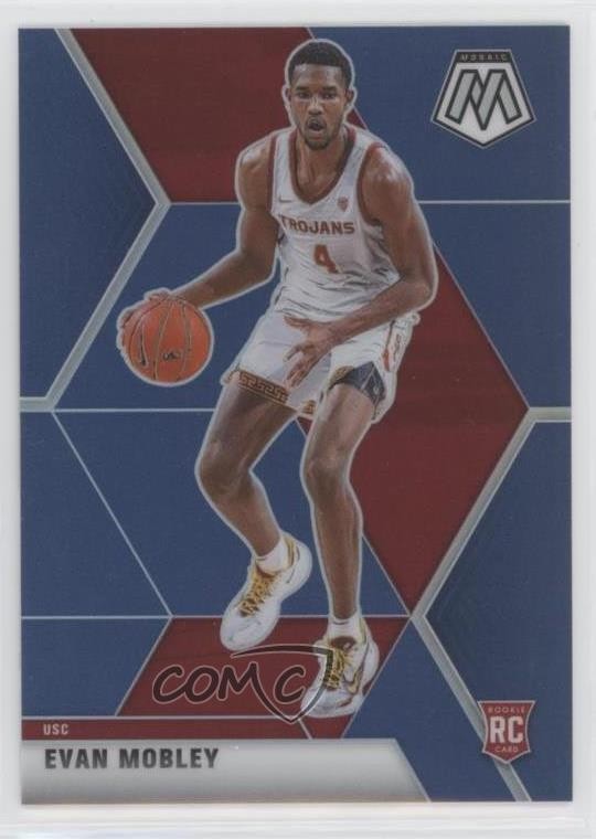 2021-22 Panini Chronicles Draft Picks Mosaic Blue 19/99 Evan Mobley #252 nl1