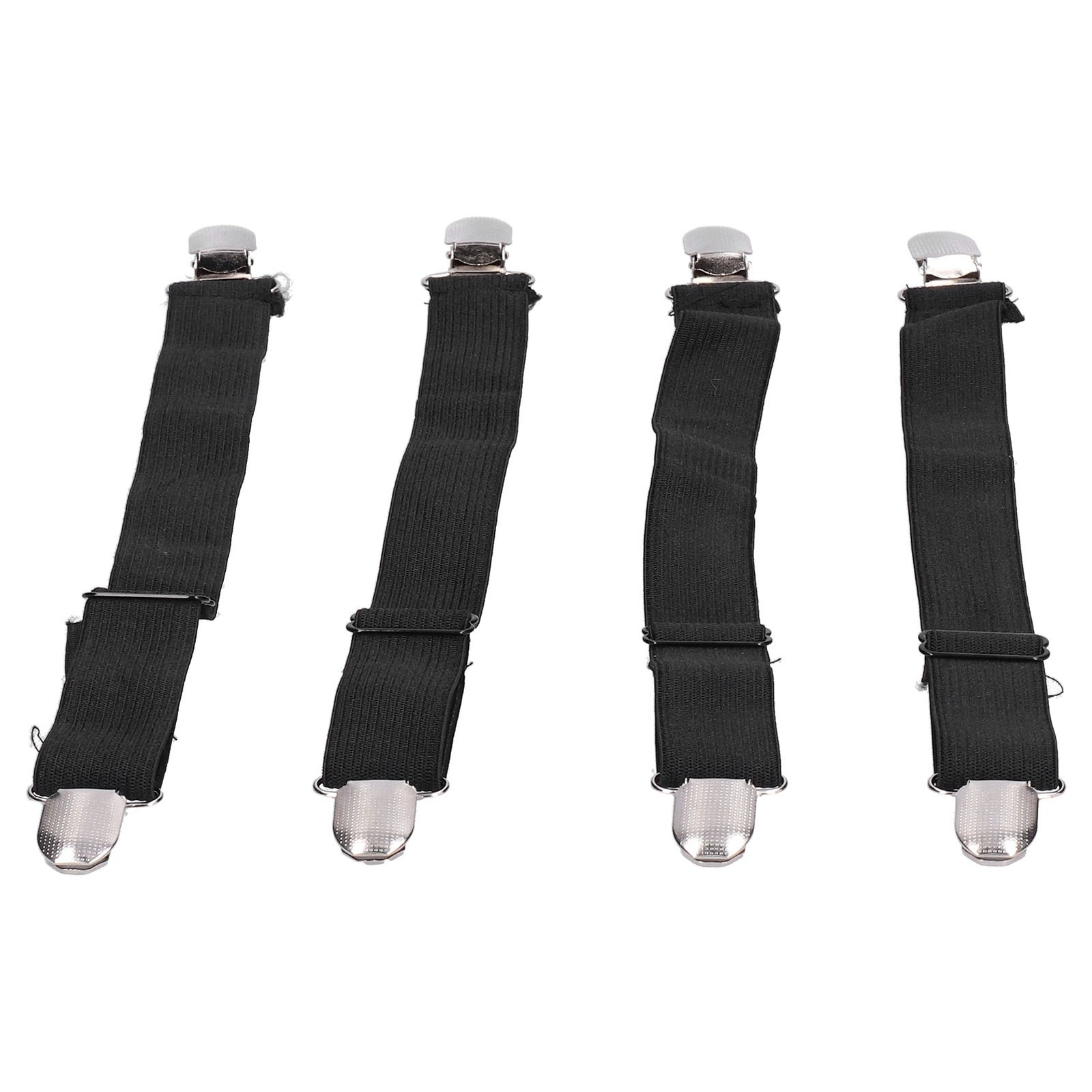 4Pcs Adjustable Bed Sheet Fasteners Suspenders Elastic Sheet Band Straps Clips