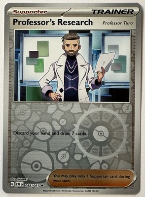 088/091 Professor's Research - Reverse Holo - Pokemon Paldean Fates ENG