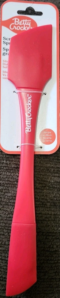 Betty Crocker Silicone Spautla Vermelho - Raspador e espalhador dupla face - Resistente ao calor - Imagem 2 de 3