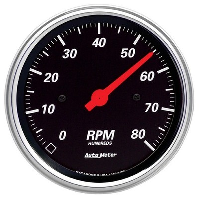 AutoMeter 1490 GAUGE; TACHOMETER; 3 3/8in.; 8K RPM; IN-DASH; DESIGNER BLACK