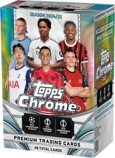 2024/25 Topps Chrome UEFA Club Competitions Soccer 7-Pack Blaster Box