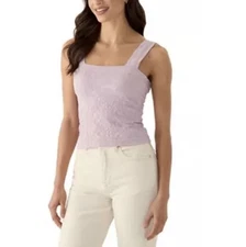Floral Embroidered Seamless Tank Top - NWT - Olive & Oak - Size L/XL - Purple