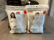 NEW Fruit of the Loom Womens White Thermal Top & Bottom Sz S UNDERWEAR Thermals