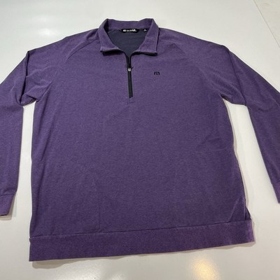 メンズウェア TRAVIS MATHEW 2XL Travis Mathew Cloud Quarter 1/4 Zip Men's 2XL Purple Sweatshirt