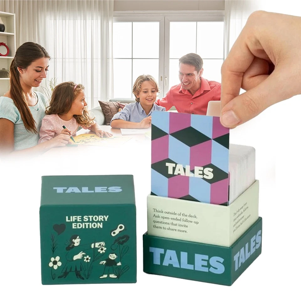 150 Funny Life Story Kit Intervista Edizione Famiglia Gioco,Carte Conversazione - Immagine 2 di 4