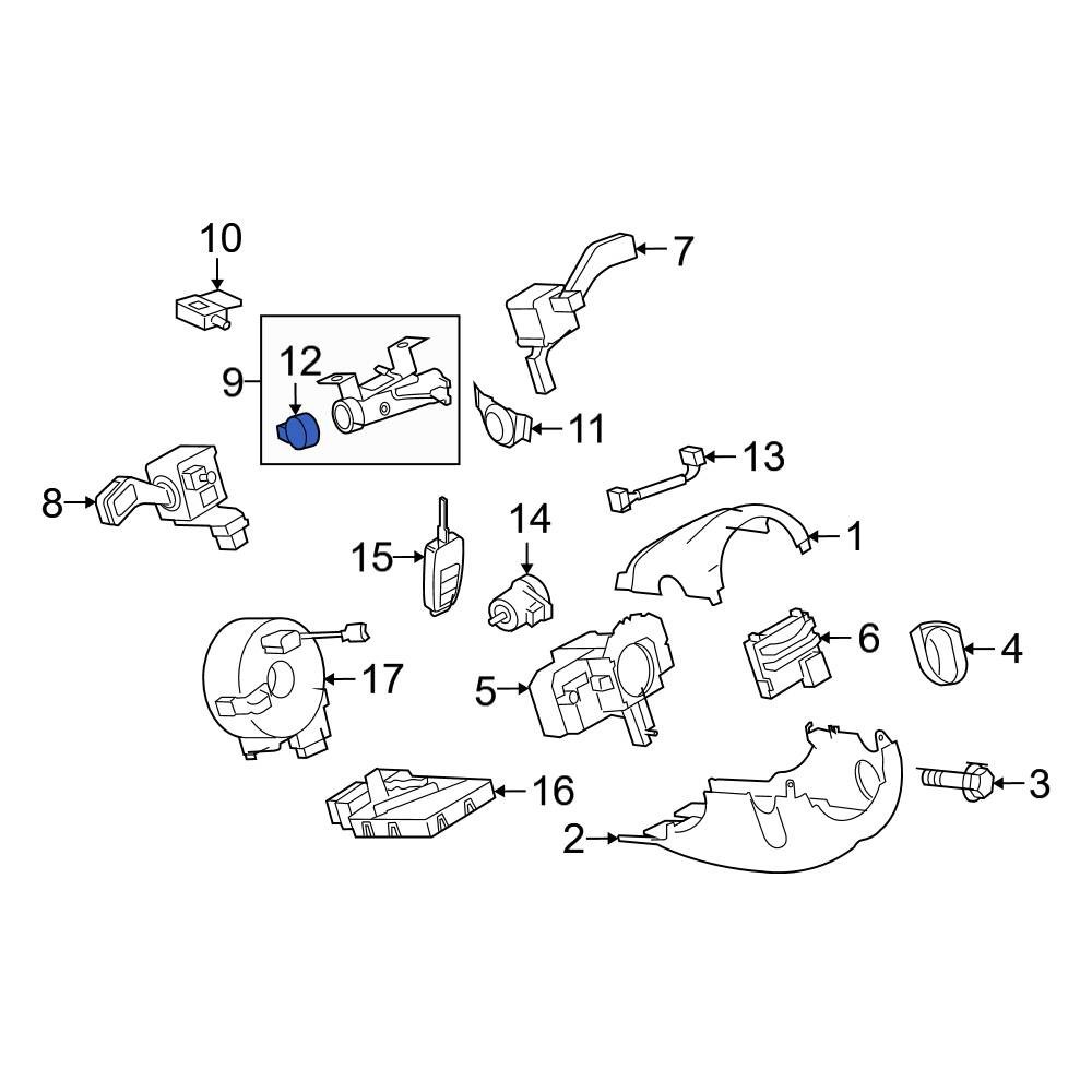 Audi R8 2008-2015 Ignition switch P/N 1K0905849B